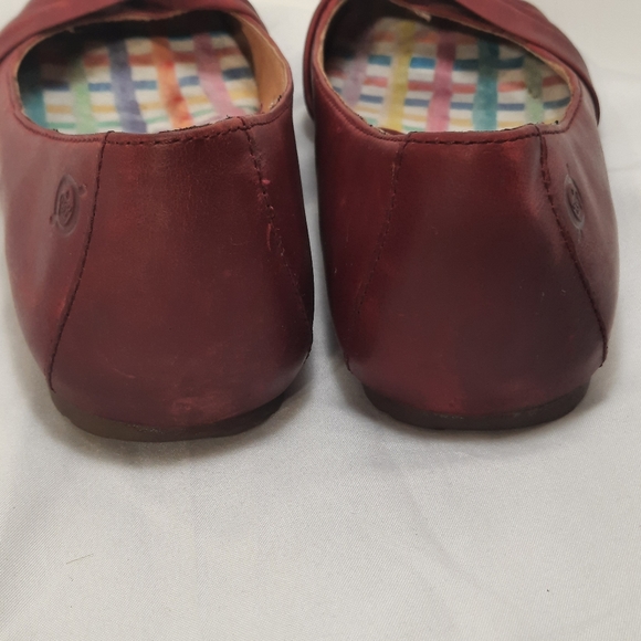 Born “Lilly” Red Leather Ballet Flats Size 8 - Picture 6 of 8